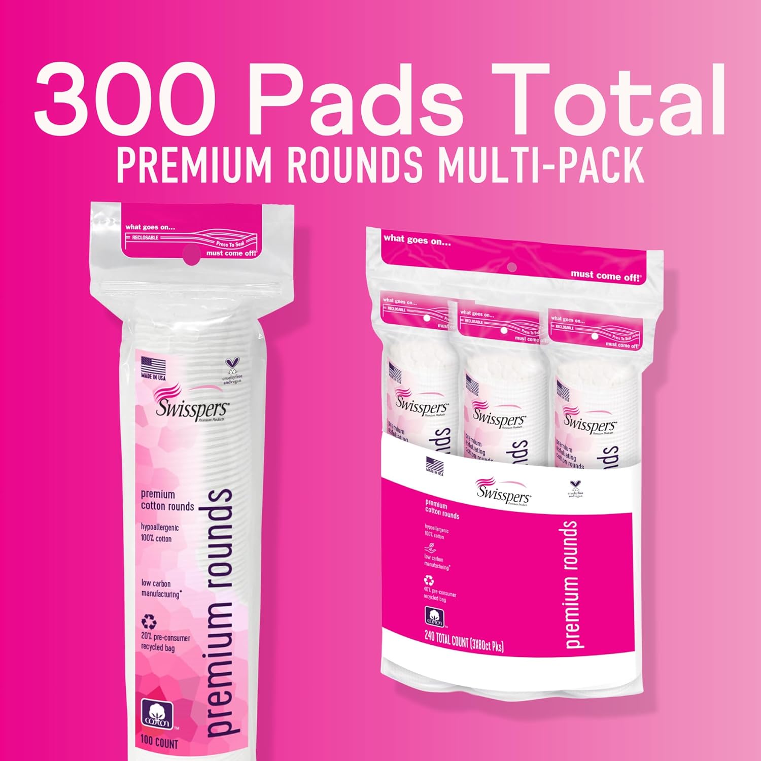 Dual Sided Cotton Rounds for M - Skincare Xxl 评论和价格