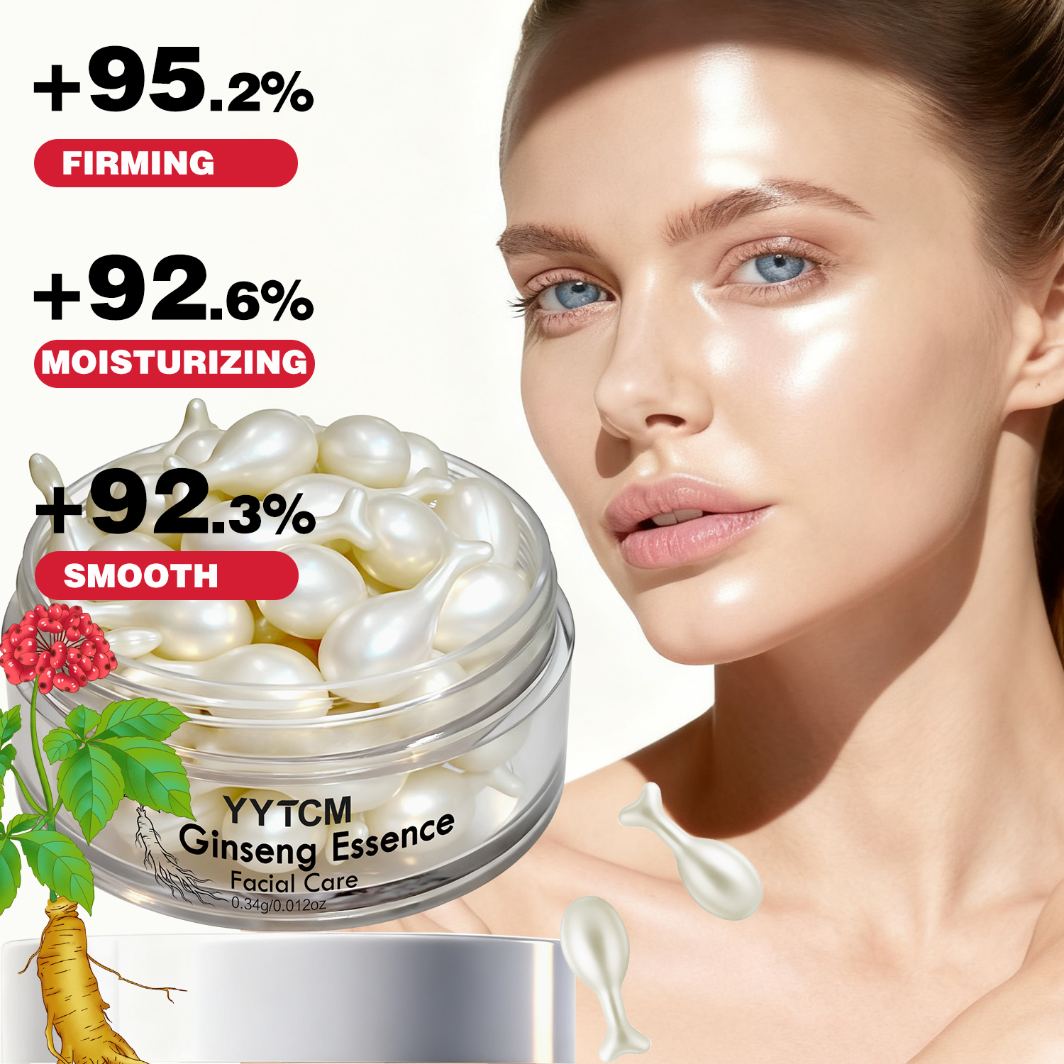 Ginseng Essence Capsules, Mois - Retinol Vitamin A Cream 评论和价格