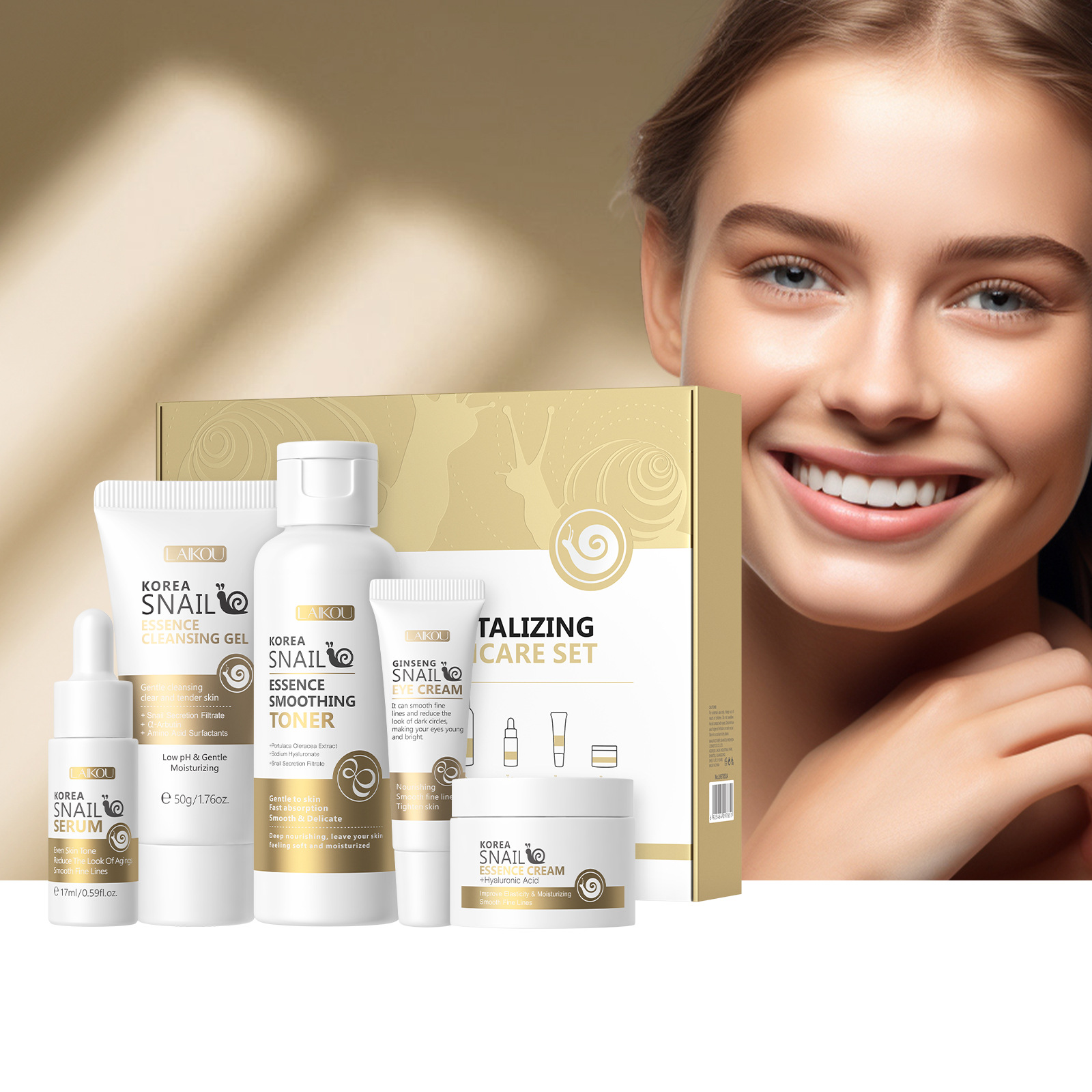 5pcs Boxed Korea Snail Skin Ca - Skincare Korea 评论和价格